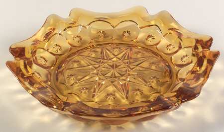 Moon and Star Amber 8" Ashtray