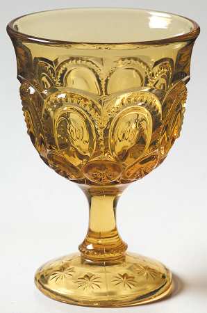 Moon and Star Amber Champagne Glass