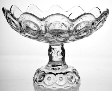 Moon and Star Clear 7" Height Open Compote