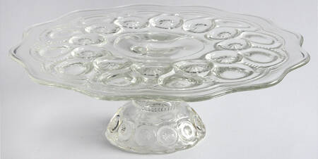 Moon and Star Clear Round Cake Stand
