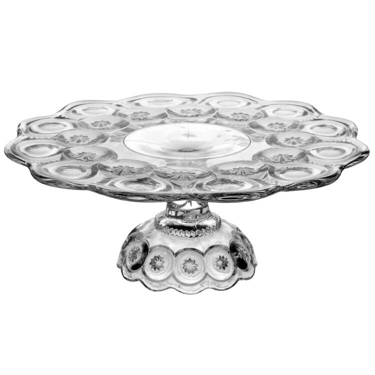 Moon and Star Clear Round Cake Stand