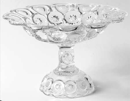 Moon and Star Clear Round Compote (Height X Width)
