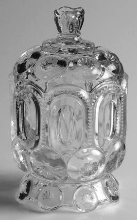 Moon and Star Clear Sugar Bowl & Lid