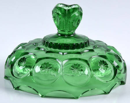 Moon and Star Green Lid for 7" Compote