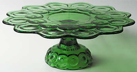 Moon and Star Green Low Cake Stand