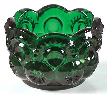 Moon and Star Green Table Salt Dip