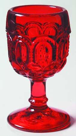 Moon and Star Ruby Wine Glass