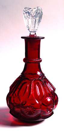 Moon and Star Ruby Decanter & Stopper