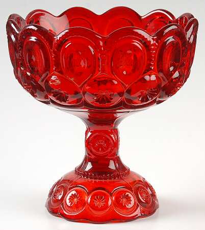 Moon and Star Ruby 10" Compote No Lid