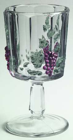 Panel Grape Painted by L G Wright Glass