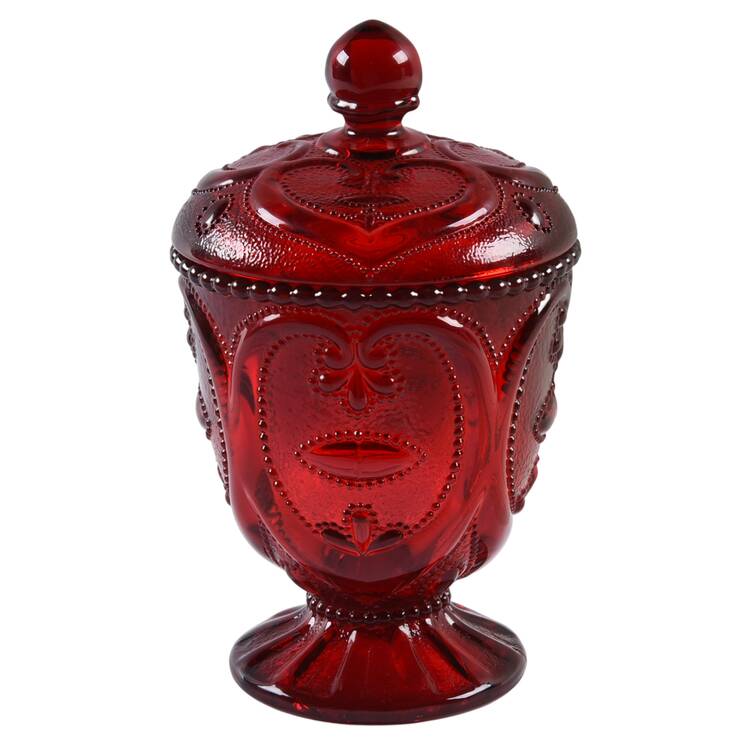 Sweetheart Red Sugar Bowl & Lid