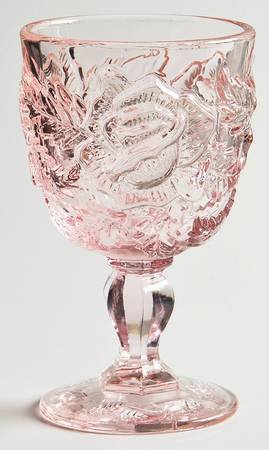 Wild Rose Pink Wine Glass