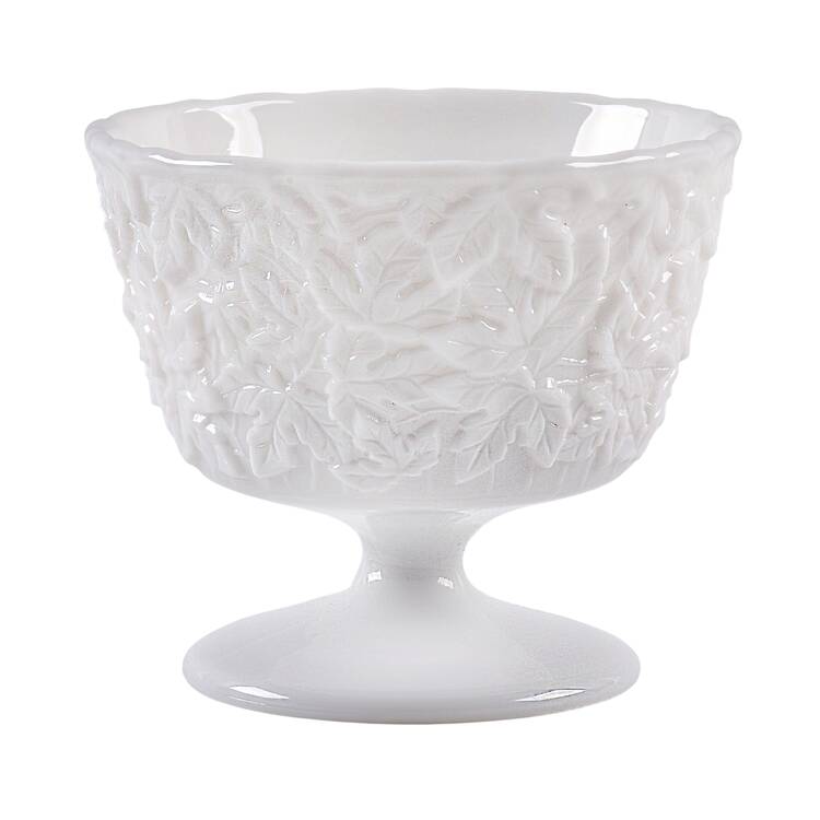 Bramble Milk Glass Compote No Lid