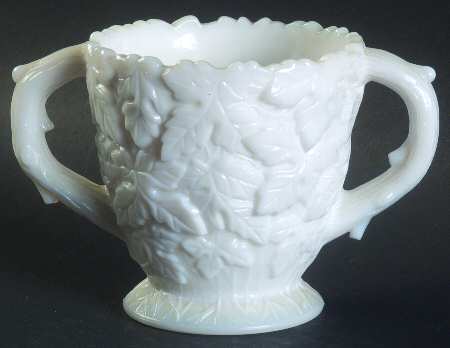 Bramble Milk Glass Open Sugar