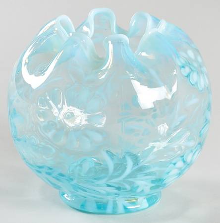Daisy and Fern Blue 3" Rose Bowl