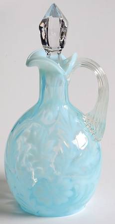 Daisy and Fern Blue Cruet & Stopper