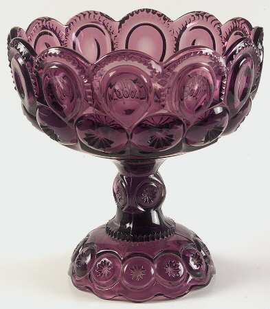 Moon and Star Amethyst 10" Compote No Lid