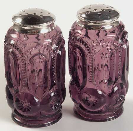 Moon and Star Amethyst Shaker Set w/Metal Lids
