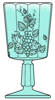 Paneled Grape Blue Opalescent