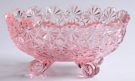Daisy and Button Pink 4-Toed Oval Bowl