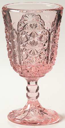 Daisy and Button Pink Wine Glass