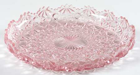 Daisy and Button Pink Scalloped Plate