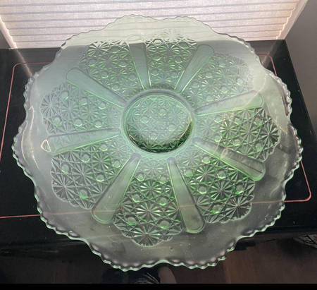 Daisy and Button Green Punch Bowl Underplate