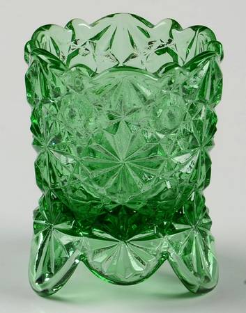 Daisy and Button Green Toothpick Holder