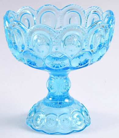 Moon and Star-Light Blue 9" Compote No Lid