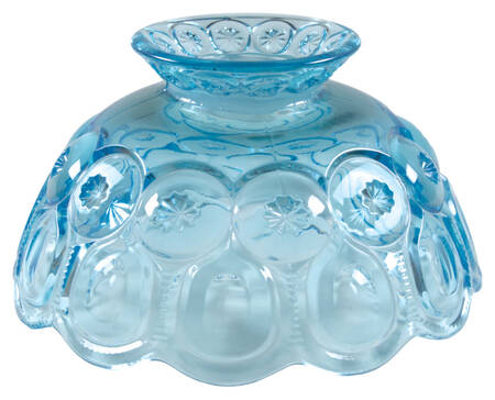 Moon and Star-Light Blue Electric Lamp, Globe Only