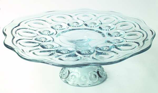 Moon and Star-Light Blue Round Cake Stand