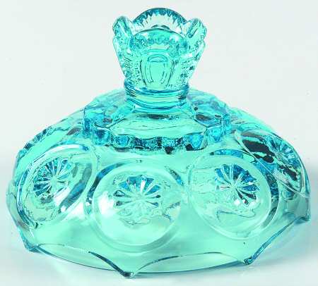 Moon and Star-Light Blue Lid for Footed Sugar Bowl