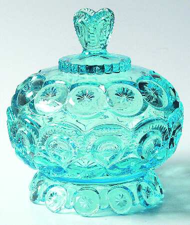 Moon and Star-Light Blue Round Covered Butter