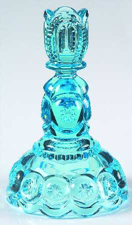 Moon and Star-Light Blue 6" Single Light Candlestick