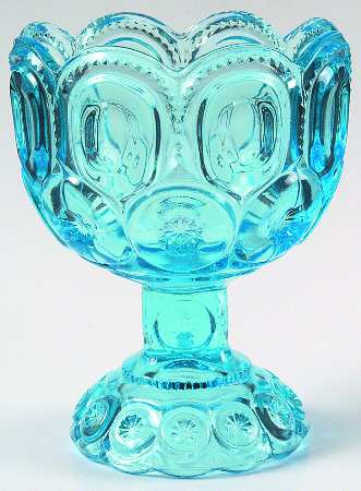 Moon and Star-Light Blue 8" Compote No Lid