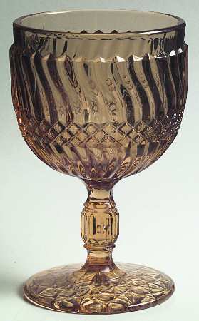 Jersey Swirl Amber by L G Wright Glass