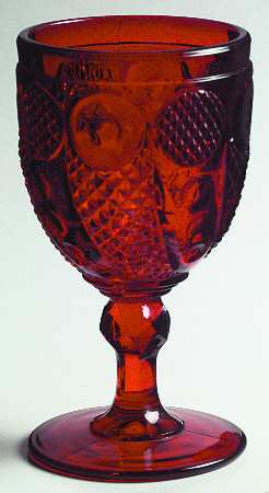 Horn of Plenty Ruby by L G Wright Glass