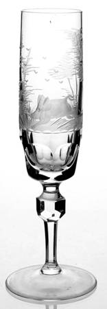 Hunt Scene Fluted Champagne