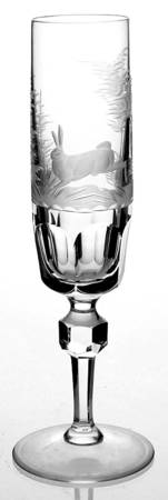 Hunt Scene Fluted Champagne