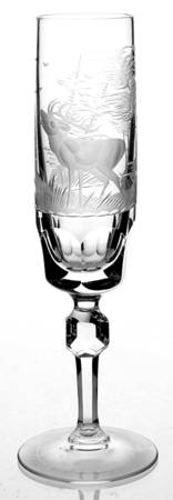 Hunt Scene Fluted Champagne