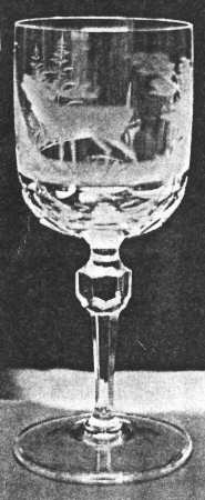 Hunt Scene Water Goblet