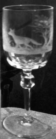 Hunt Scene Water Goblet