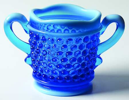 American Hobnail Blue Opalescent by Westmoreland
