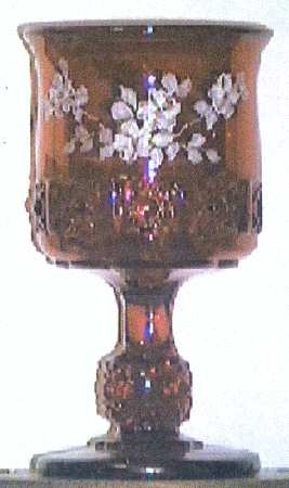 Daisy and Cube Ruby by L G Wright Glass