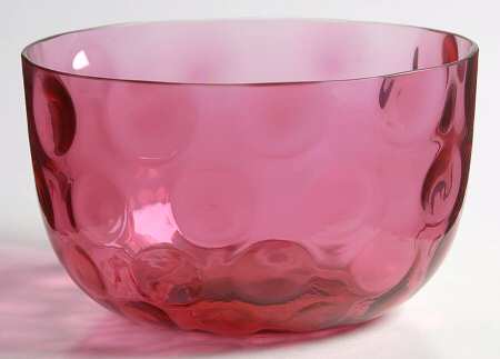 Thumbprint Cranberry Finger Bowl