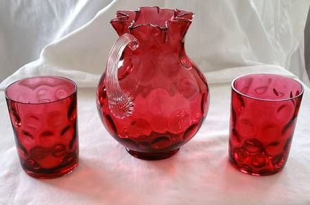 Thumbprint Cranberry Flat Tumbler