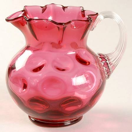 Thumbprint Cranberry Creamer