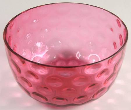 Thumbprint Cranberry Finger Bowl