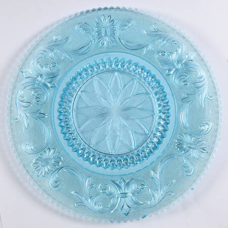 Princess Feather Blue 13" Torte Plate