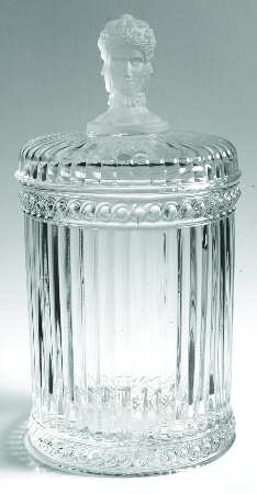 Three Faces Cracker Jar & Lid